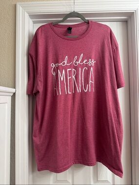 God Bless America Graphic Tee - Dusty Rose